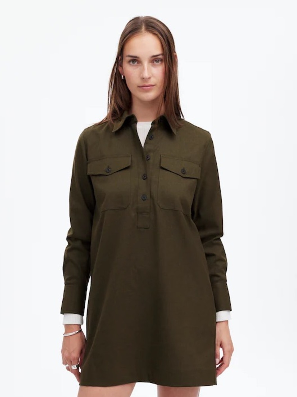 Madewell Button-Up Mini Shirtdress - Size S - Picture 2 of 9